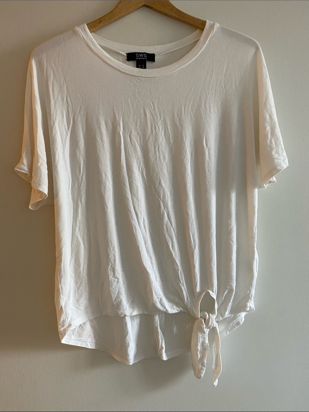 🌸🌼3 for $12🌸🌼 SWS White Short Sleeve Tie-Hem Tee